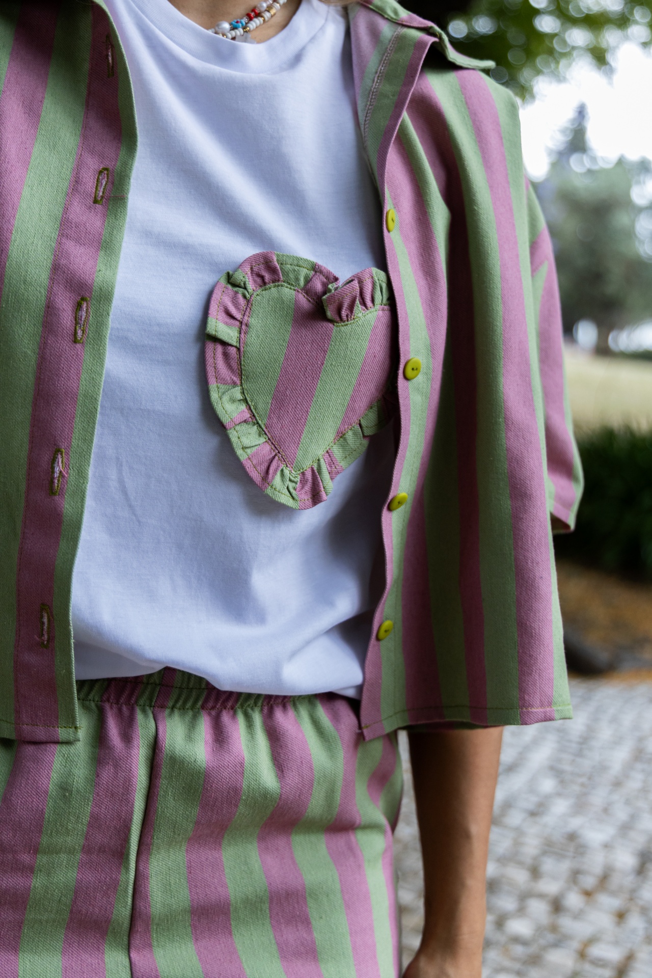 Tshirt - Verde/Rosa