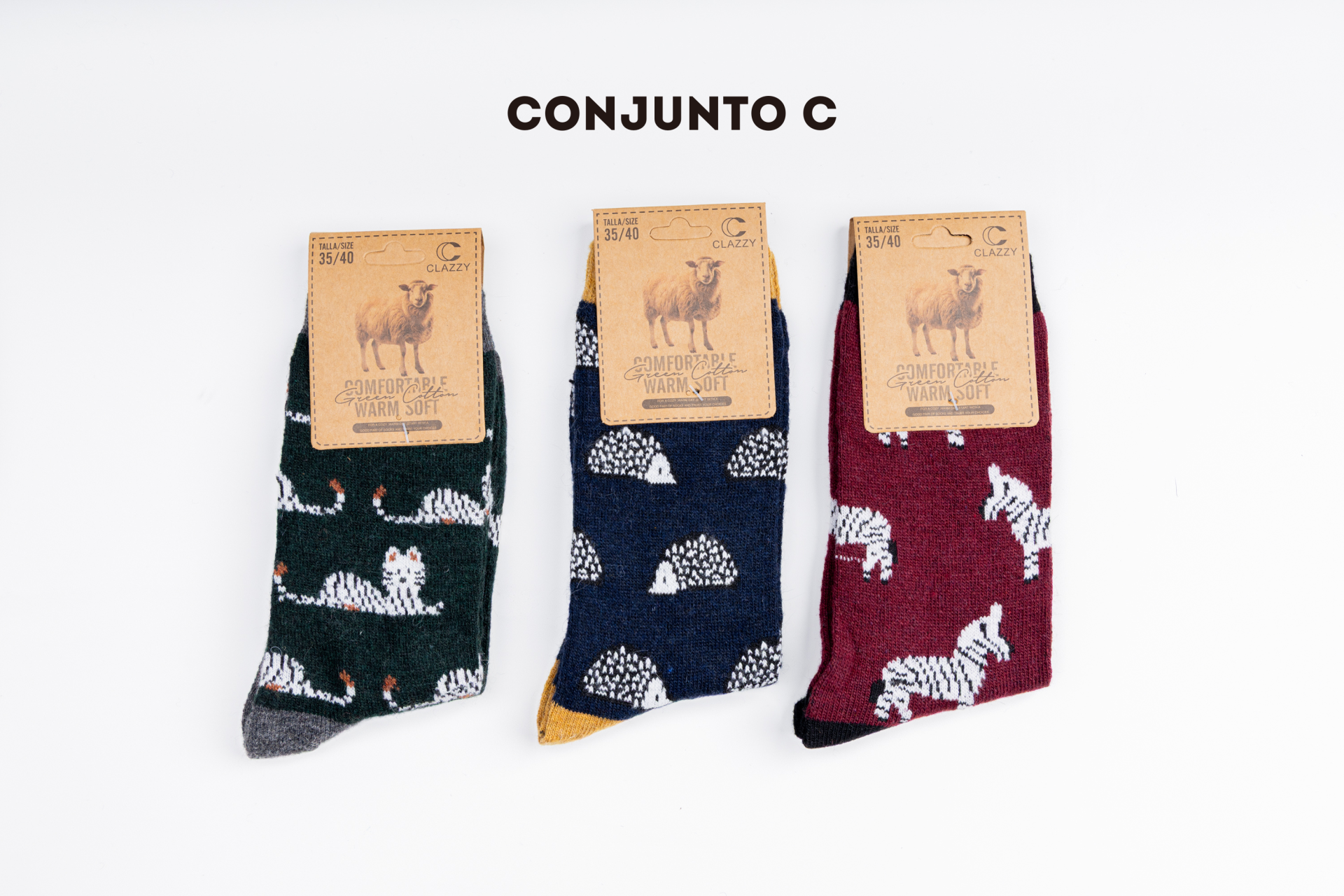 Meias de lã – Pack 3 Pares