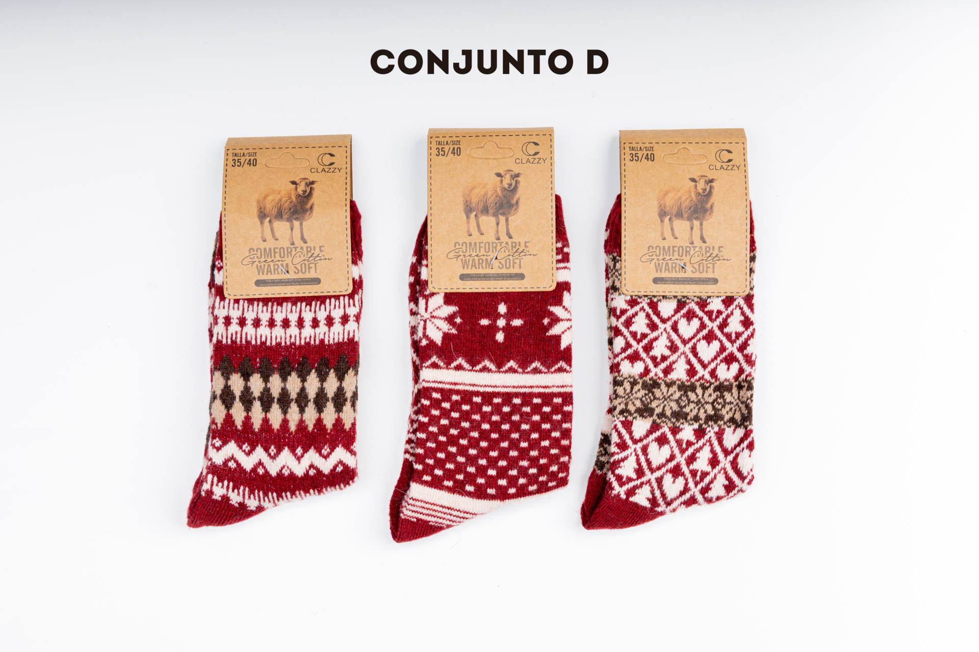 Meias de lã – Pack 3 Pares