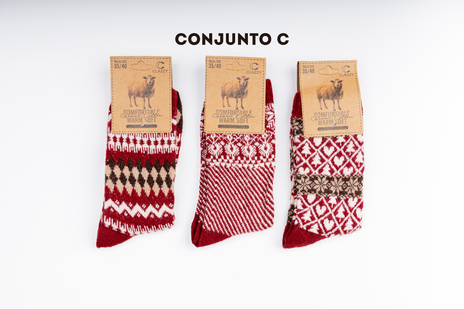 Meias de lã – Pack 3 Pares