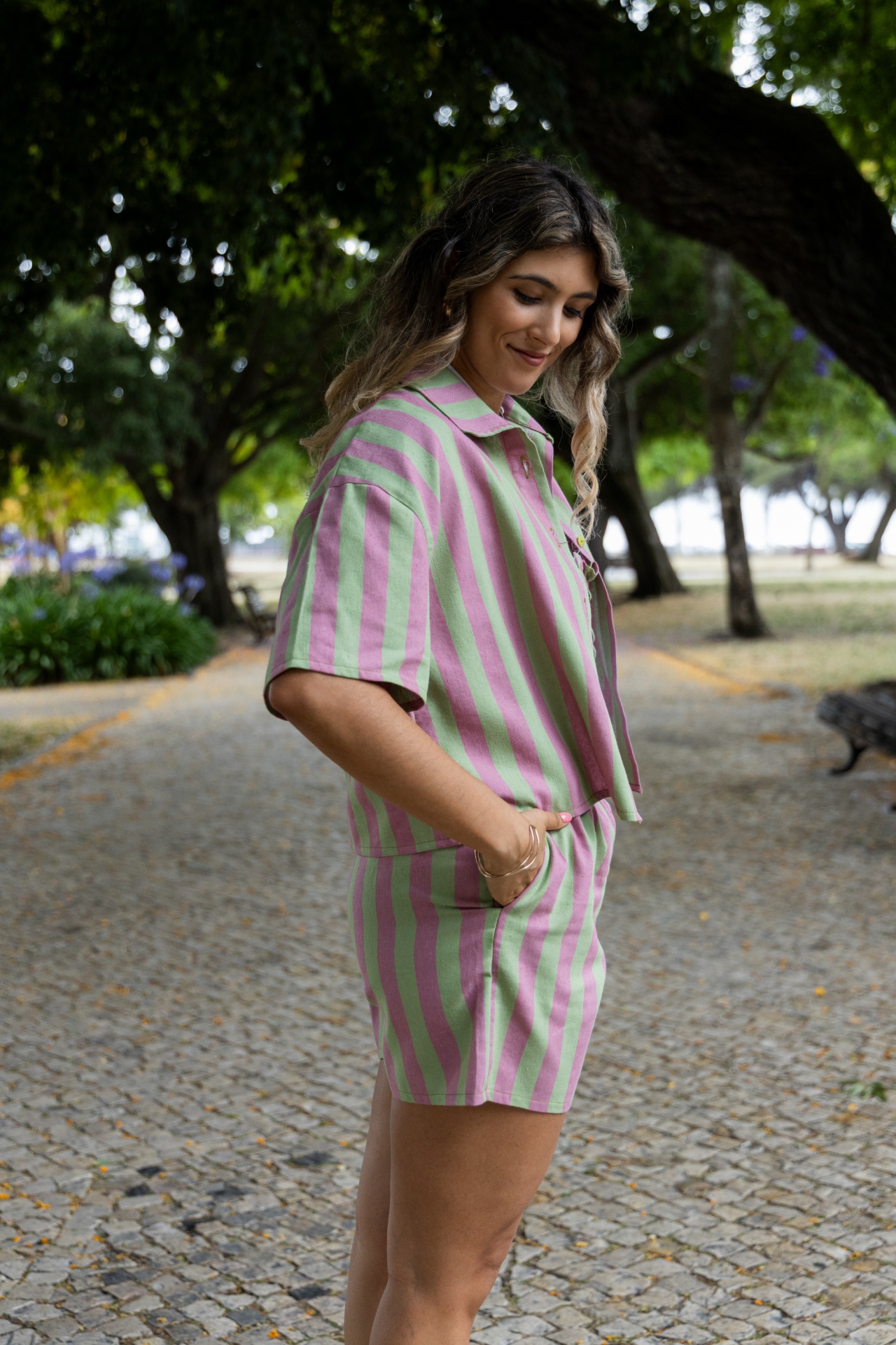 Calções Papaya - Verde/Rosa