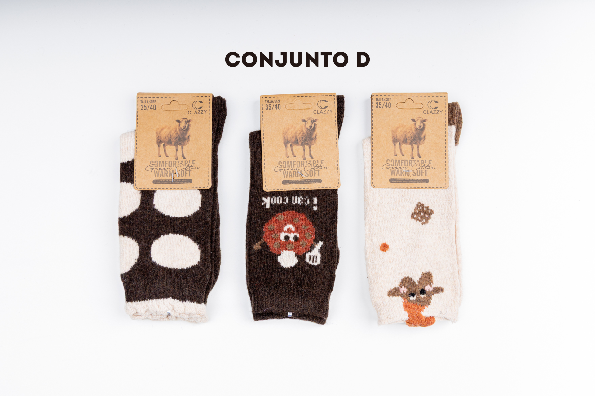 Meias de lã – Pack 3 Pares