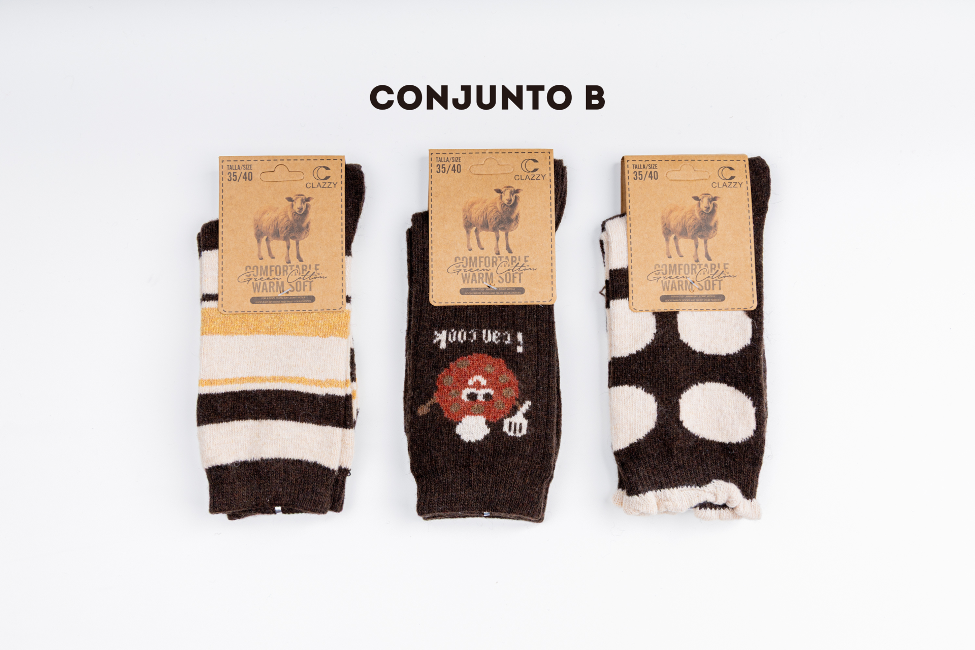 Meias de lã – Pack 3 Pares