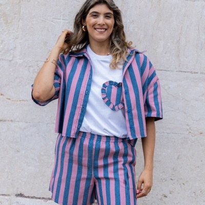 Tshirt - Azul/Rosa