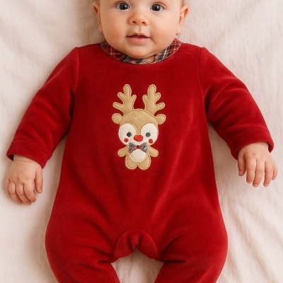 Babygrow Natal Veludo 1M/3M