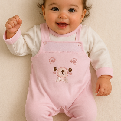 Jardineira Algodão Urso