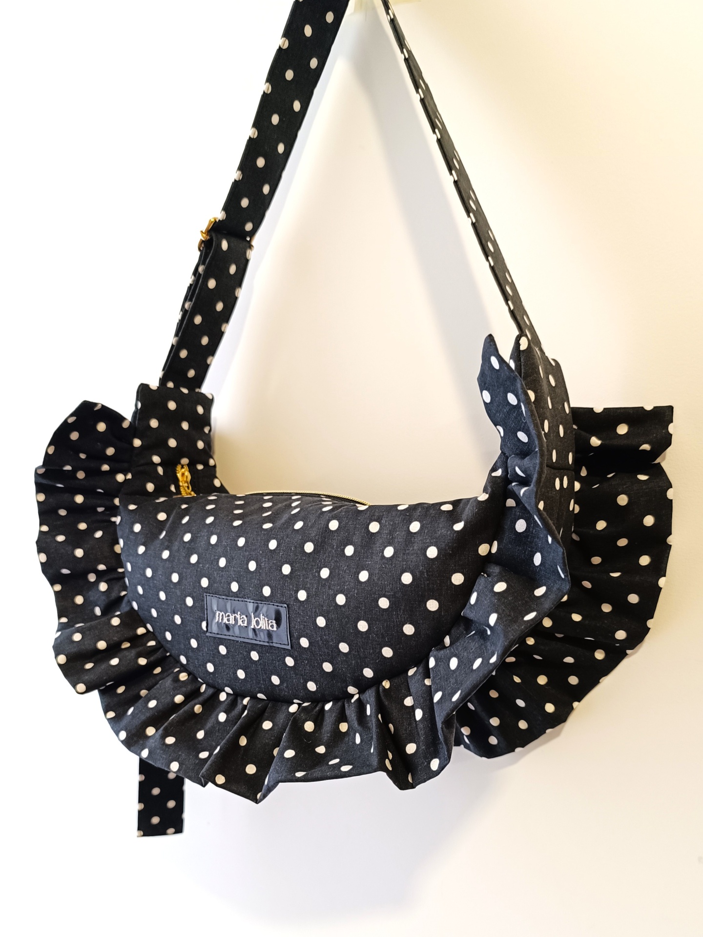 MALA OLÍVIA PRETO COM BOLAS