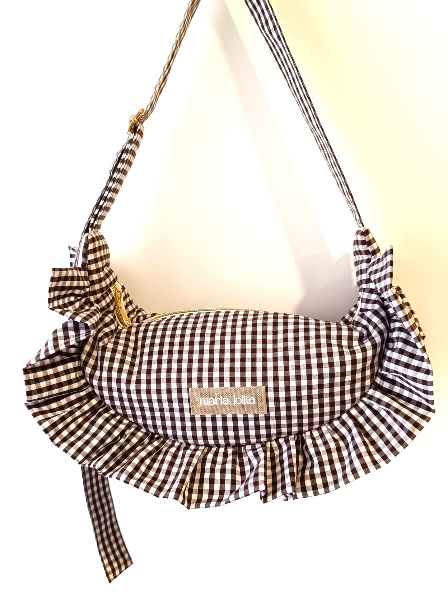 MALA OLÍVIA VICHY CASTANHO