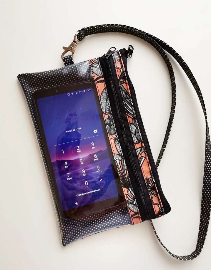 Bolsa de telemóvel - fecho lateral