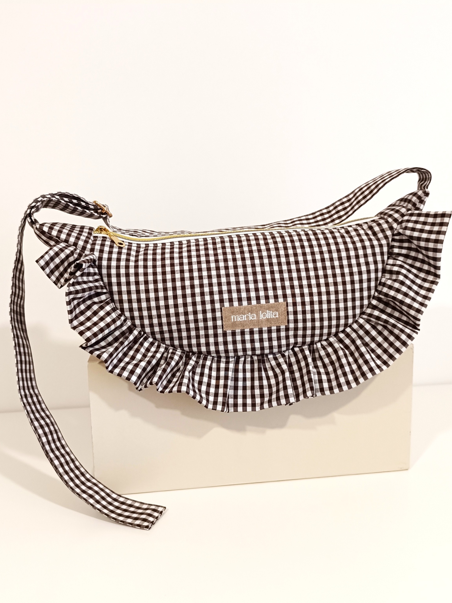 MALA OLÍVIA VICHY CASTANHO