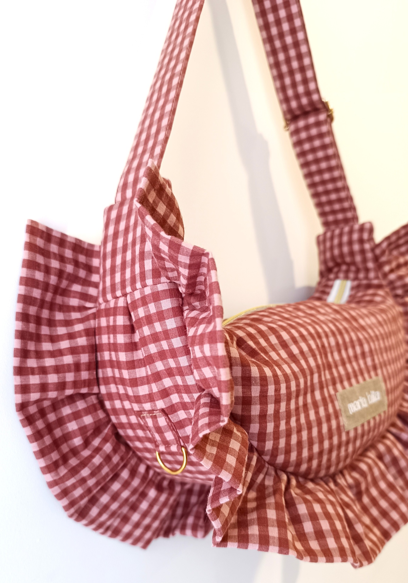 MALA OLÍVIA VICHY FRAMBOESA