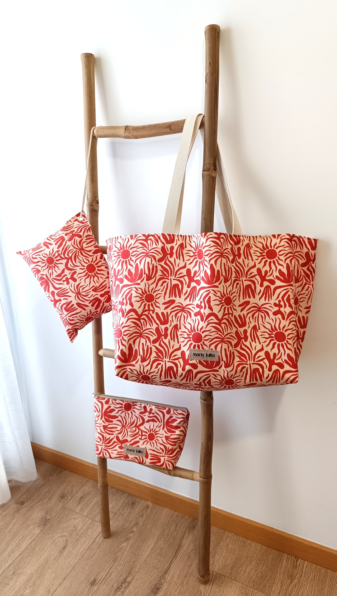 SACO DE PRAIA SOL E ALGAS TERRACOTA