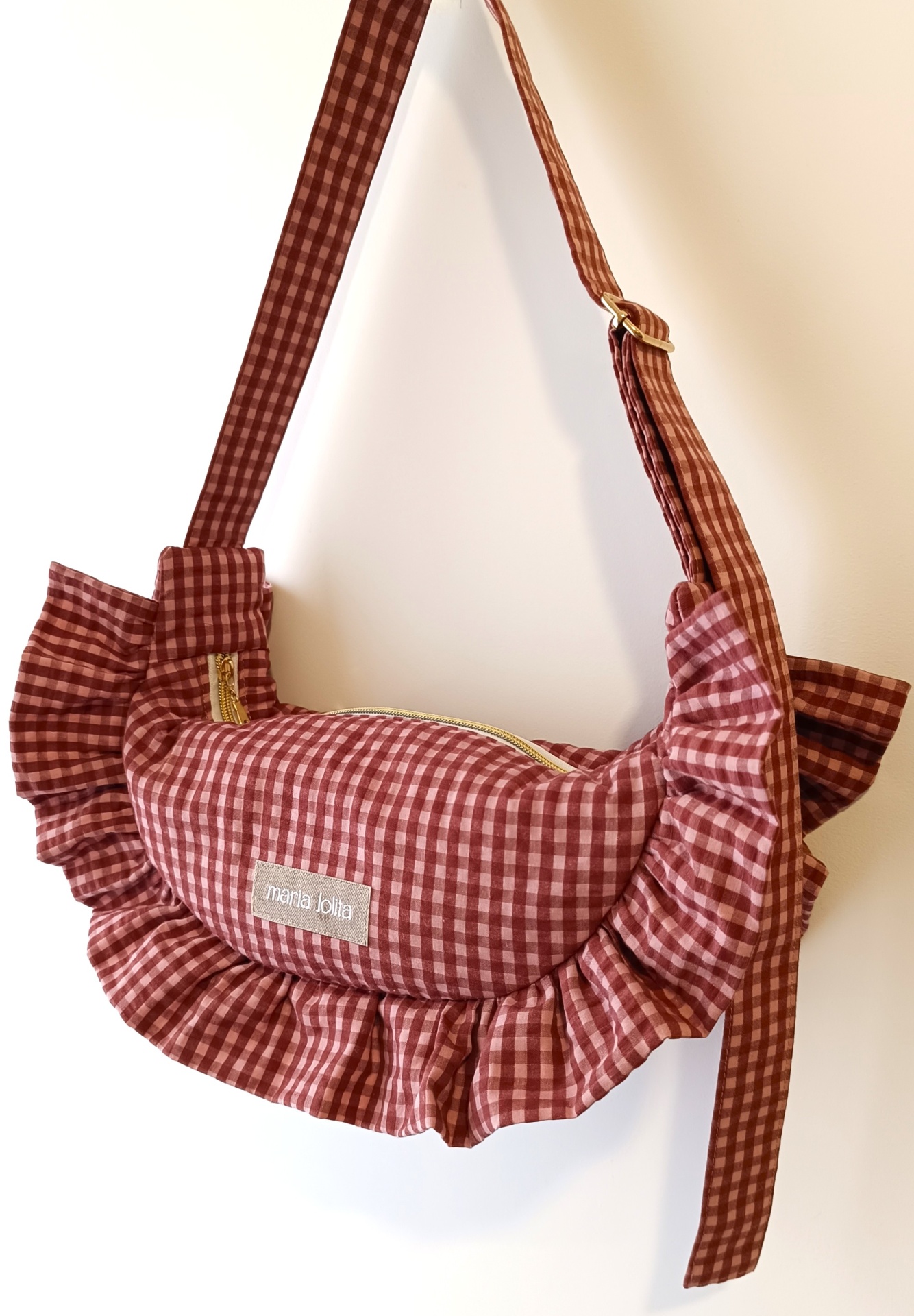 MALA OLÍVIA VICHY FRAMBOESA