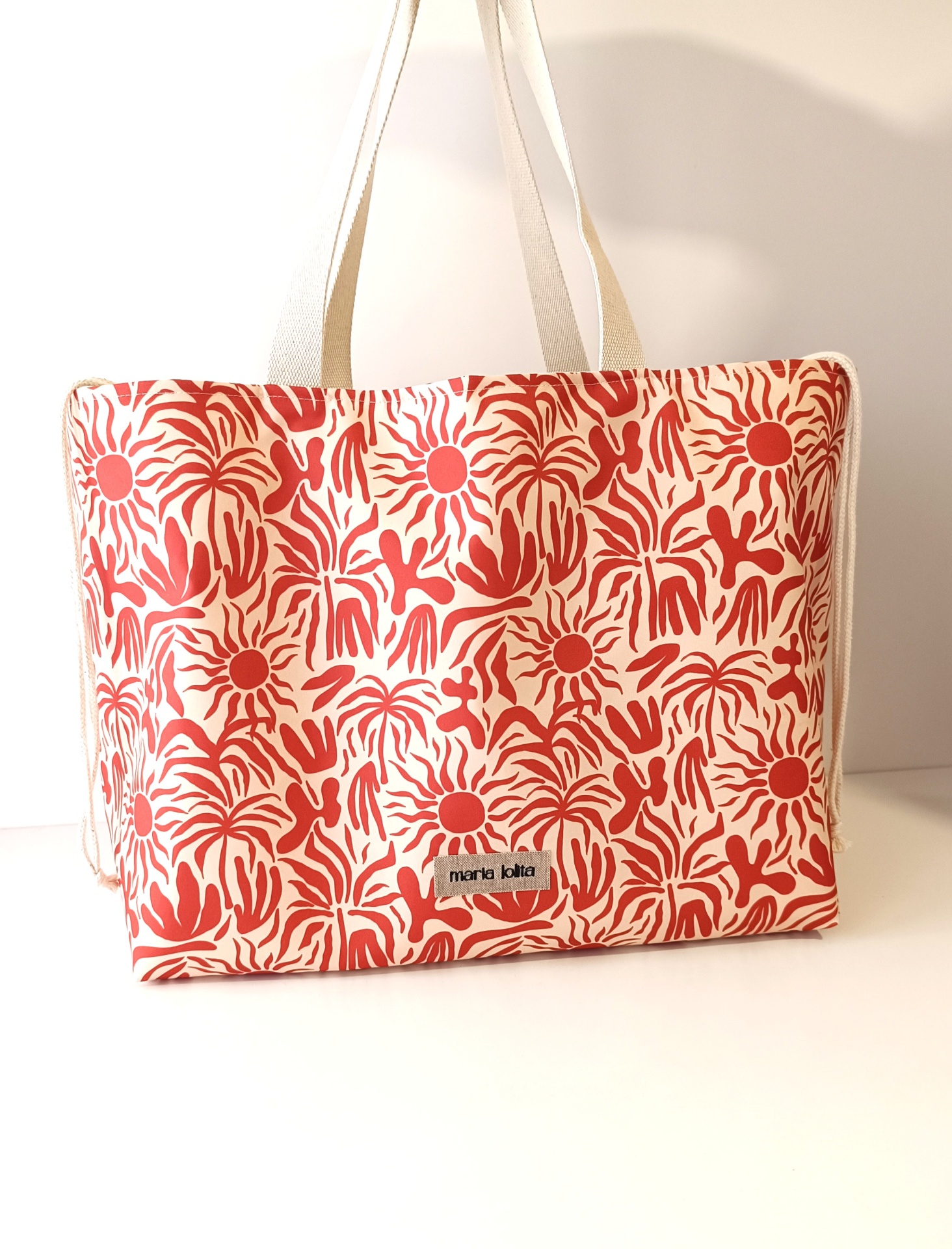 SACO DE PRAIA SOL E ALGAS TERRACOTA