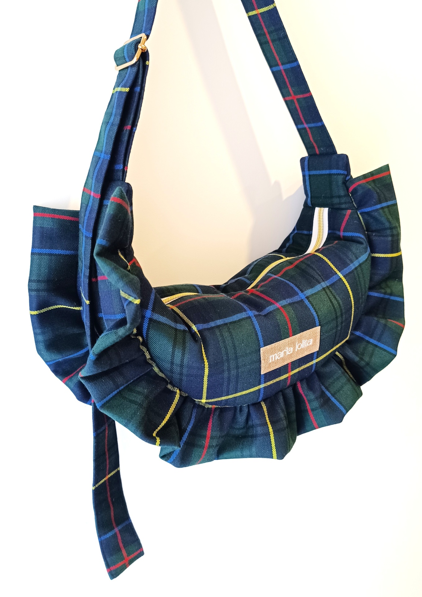 MALA OLÍVIA XADREZ ESCOCÊS VERDE