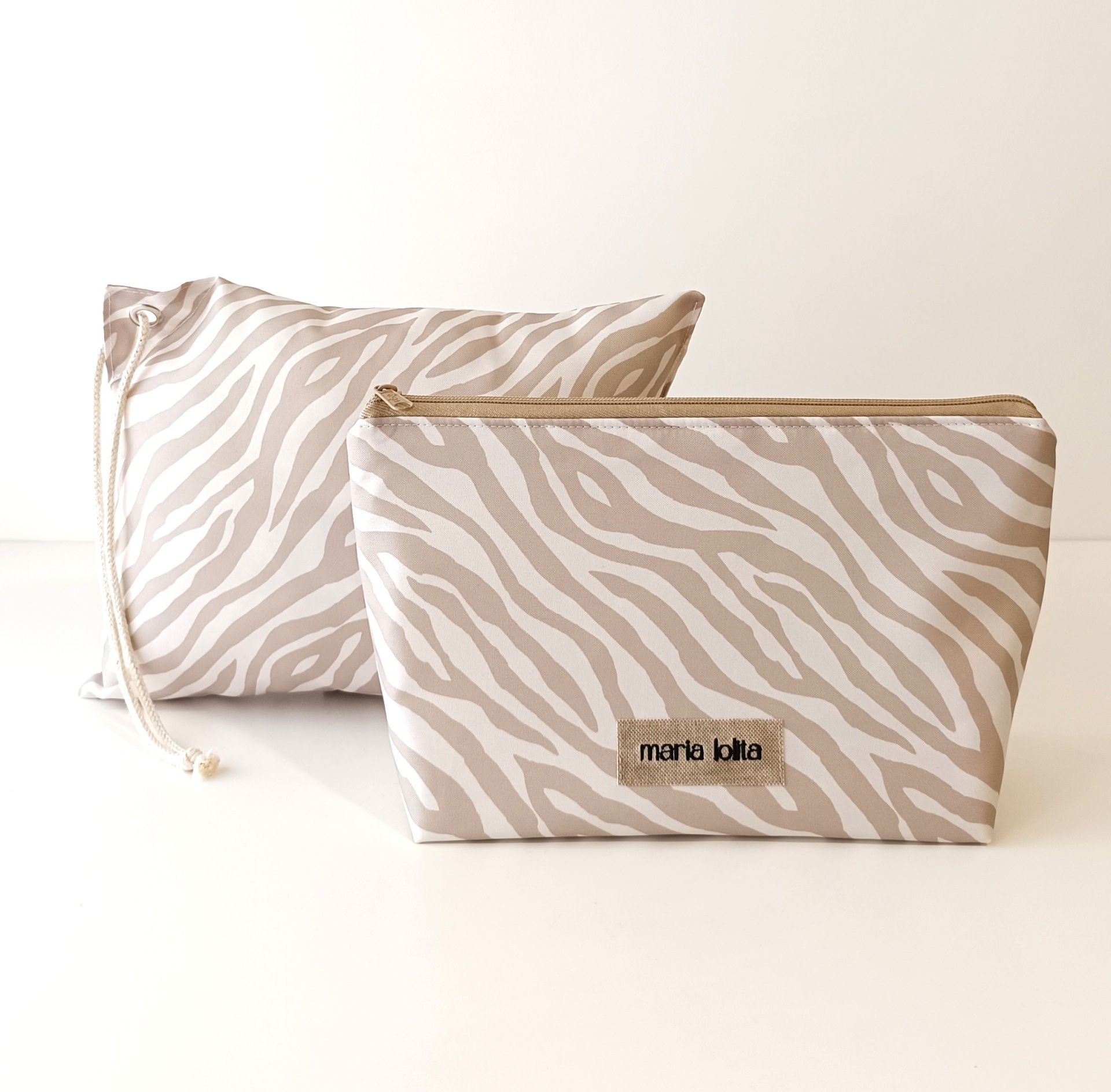 ALMOFADA DE PRAIA ZEBRA BEGE