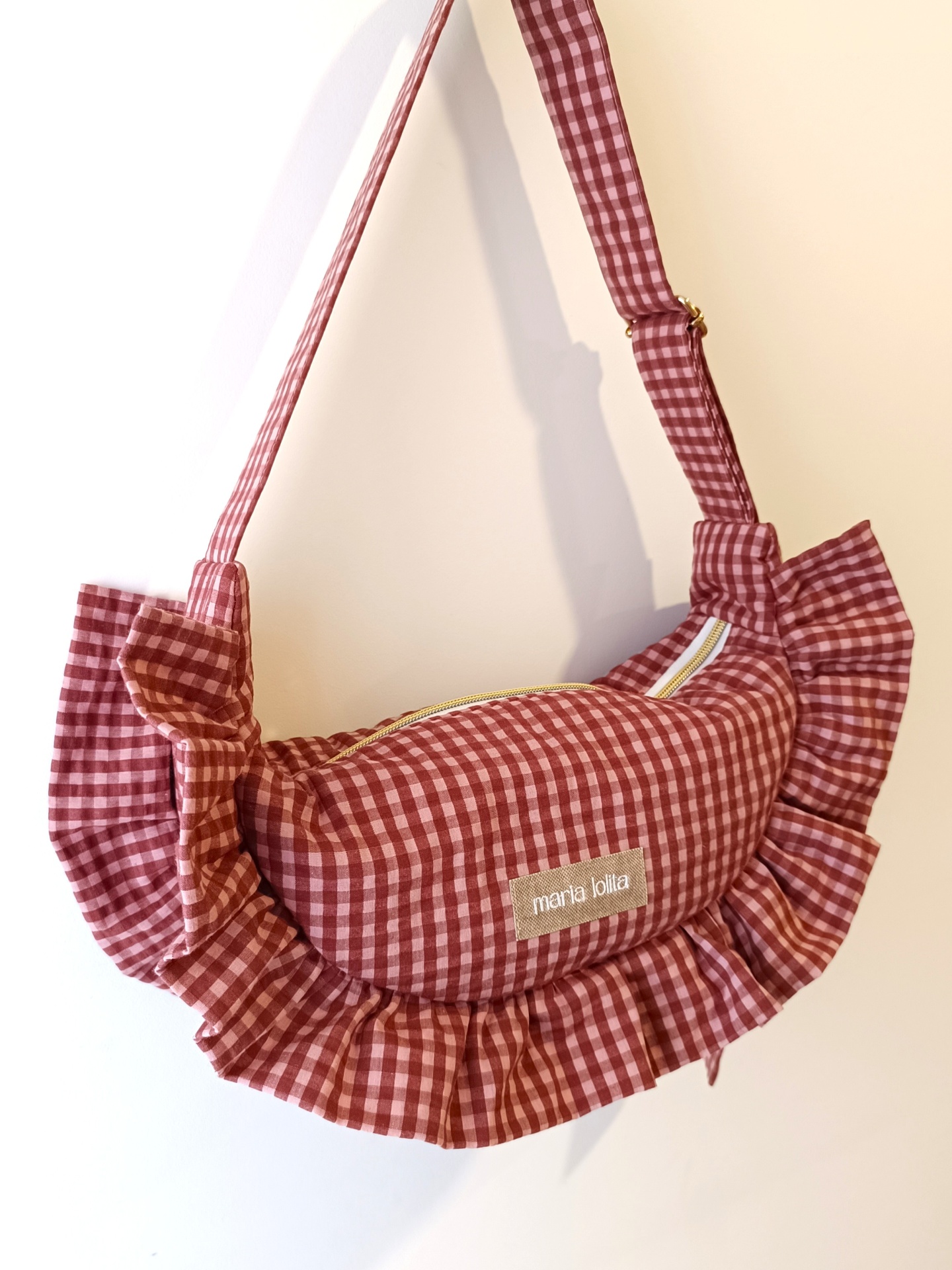 MALA OLÍVIA VICHY FRAMBOESA