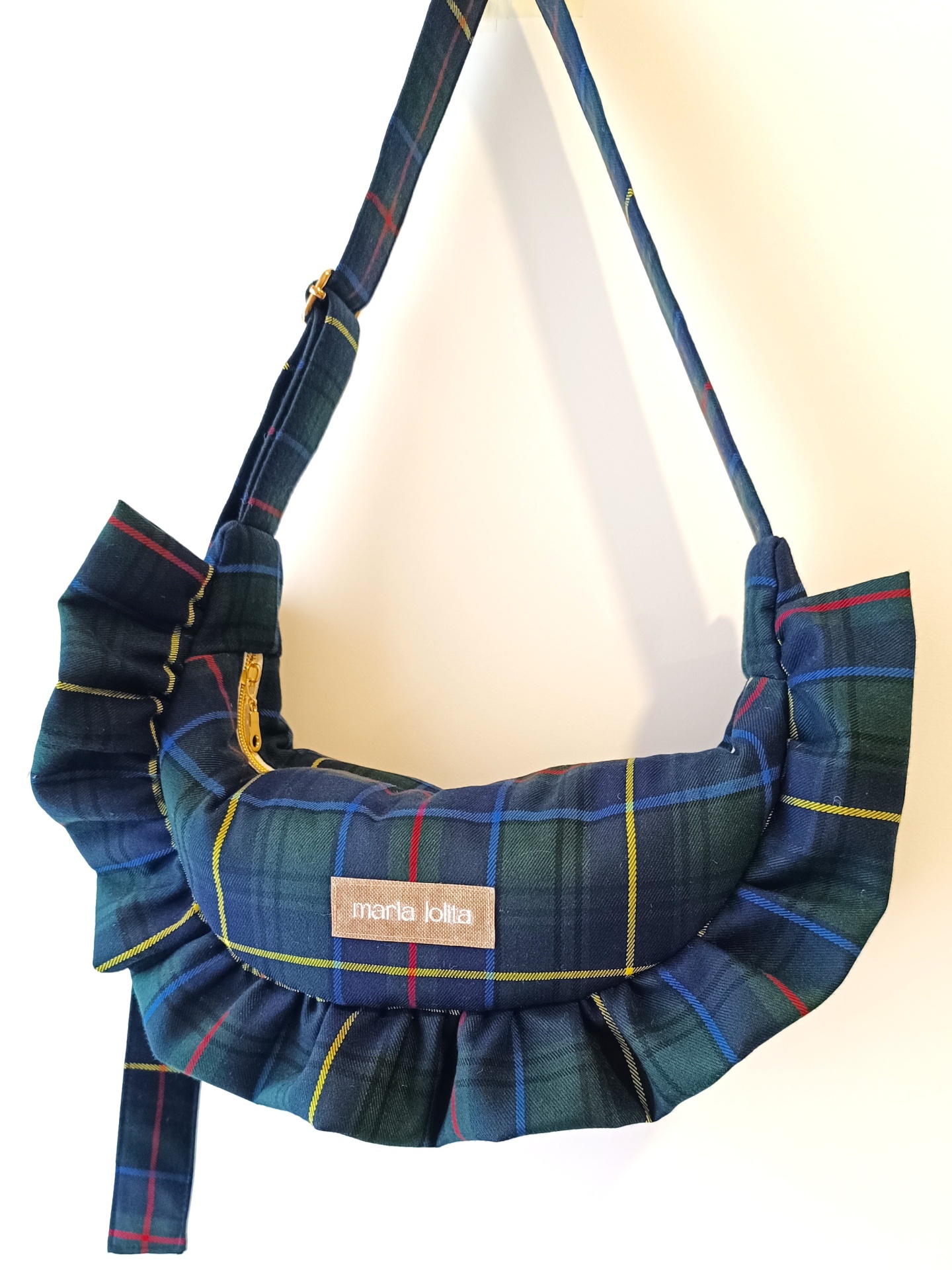 MALA OLÍVIA XADREZ ESCOCÊS VERDE