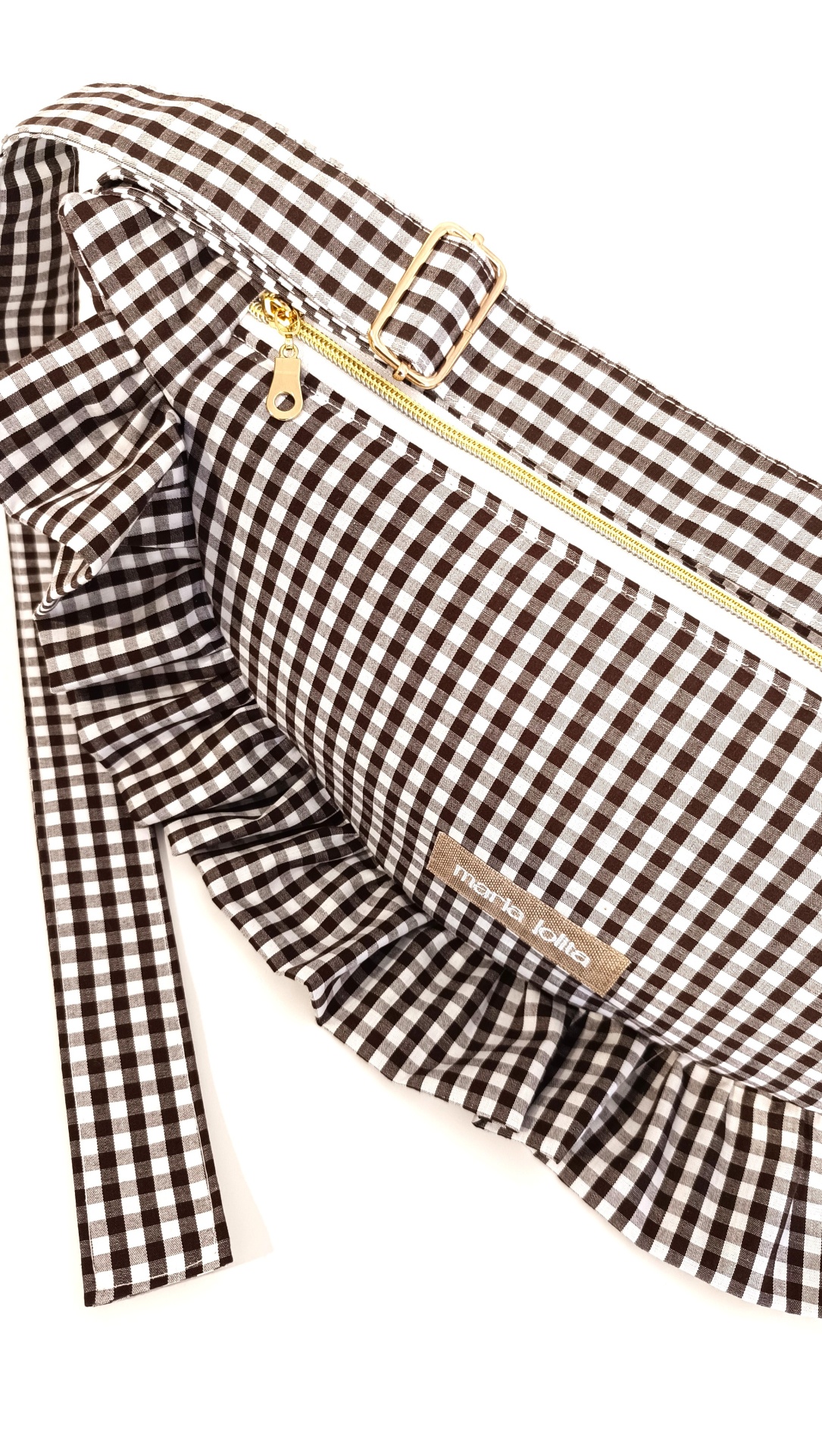 MALA OLÍVIA VICHY CASTANHO