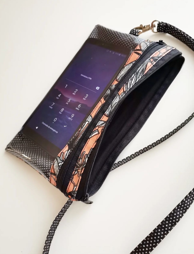 Bolsa de telemóvel - fecho lateral