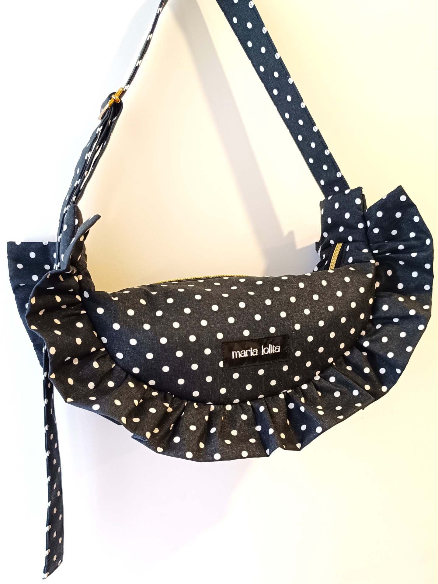 MALA OLÍVIA PRETO COM BOLAS