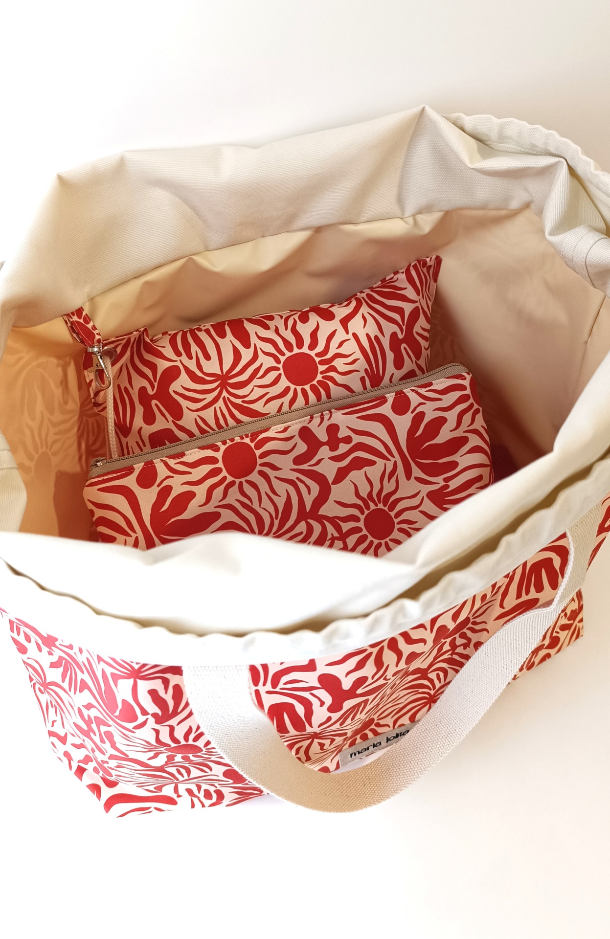 SACO DE PRAIA SOL E ALGAS TERRACOTA