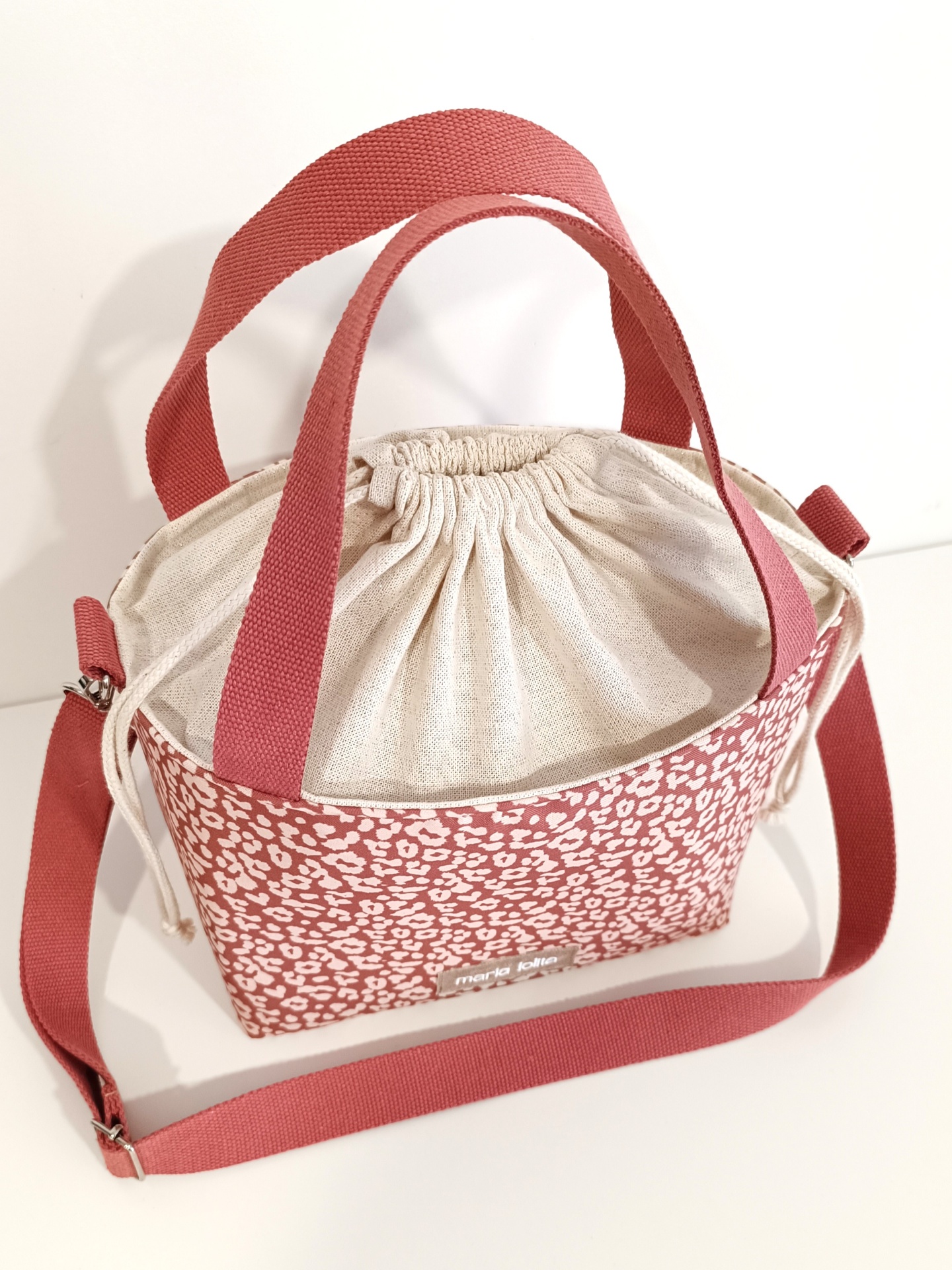 LANCHEIRA TÉRMICA CHITA BEGE COM ROSA VELHO