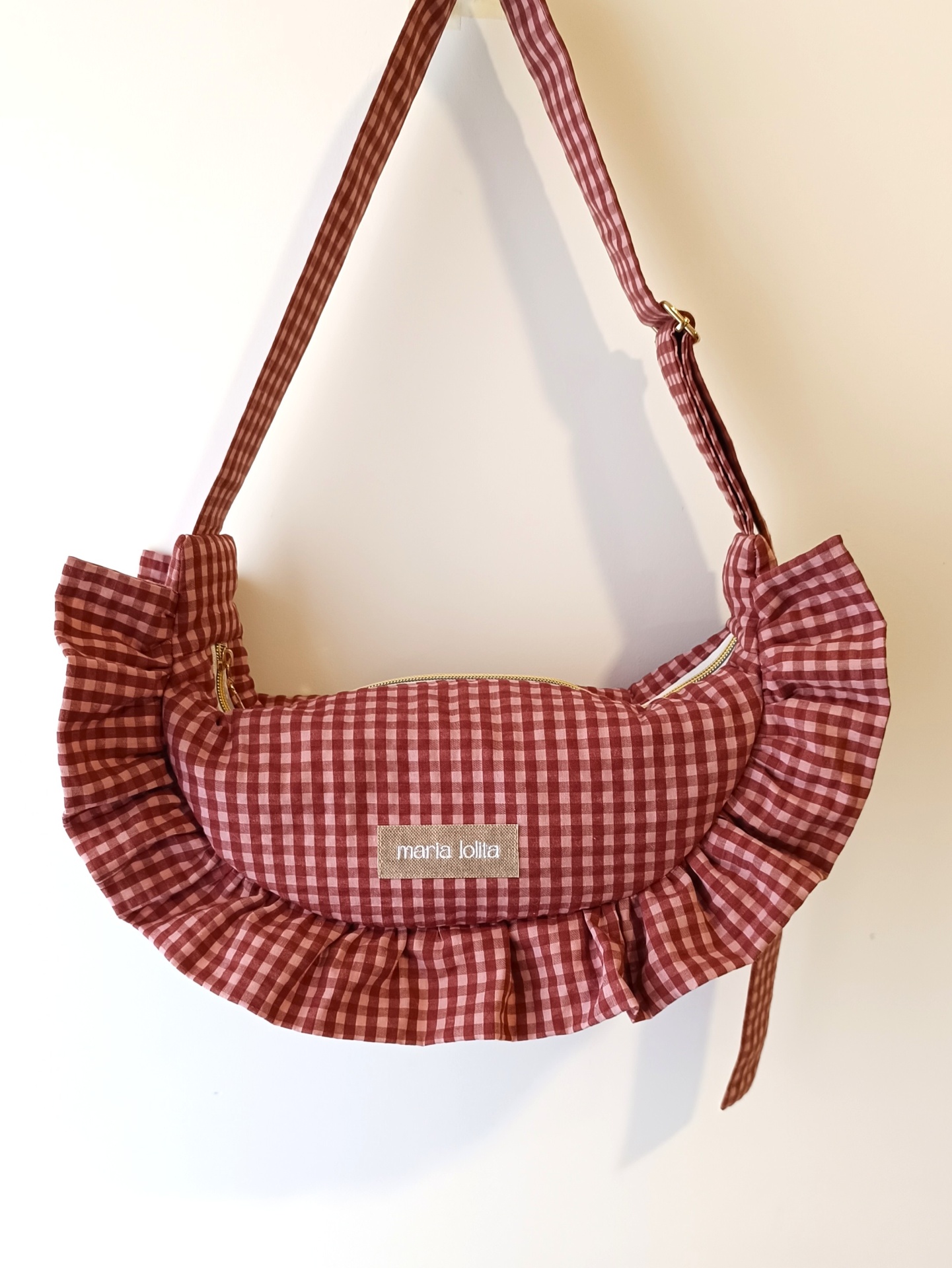 MALA OLÍVIA VICHY FRAMBOESA