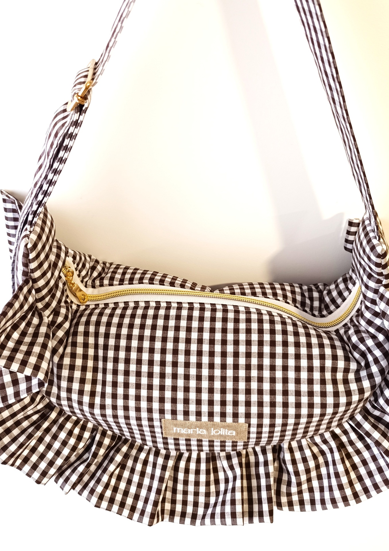 MALA OLÍVIA VICHY CASTANHO