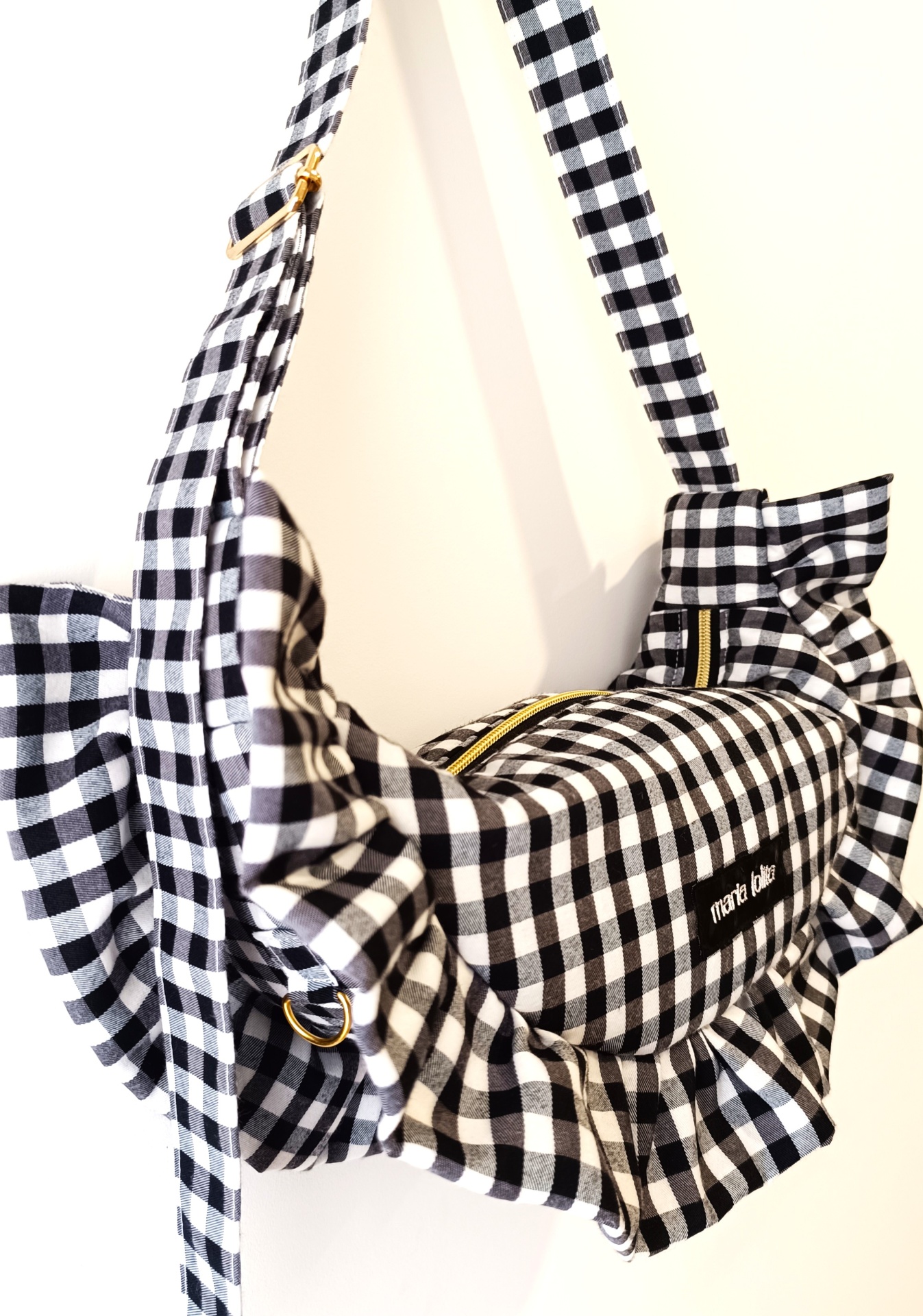 MALA OLÍVIA VICHY PRETO