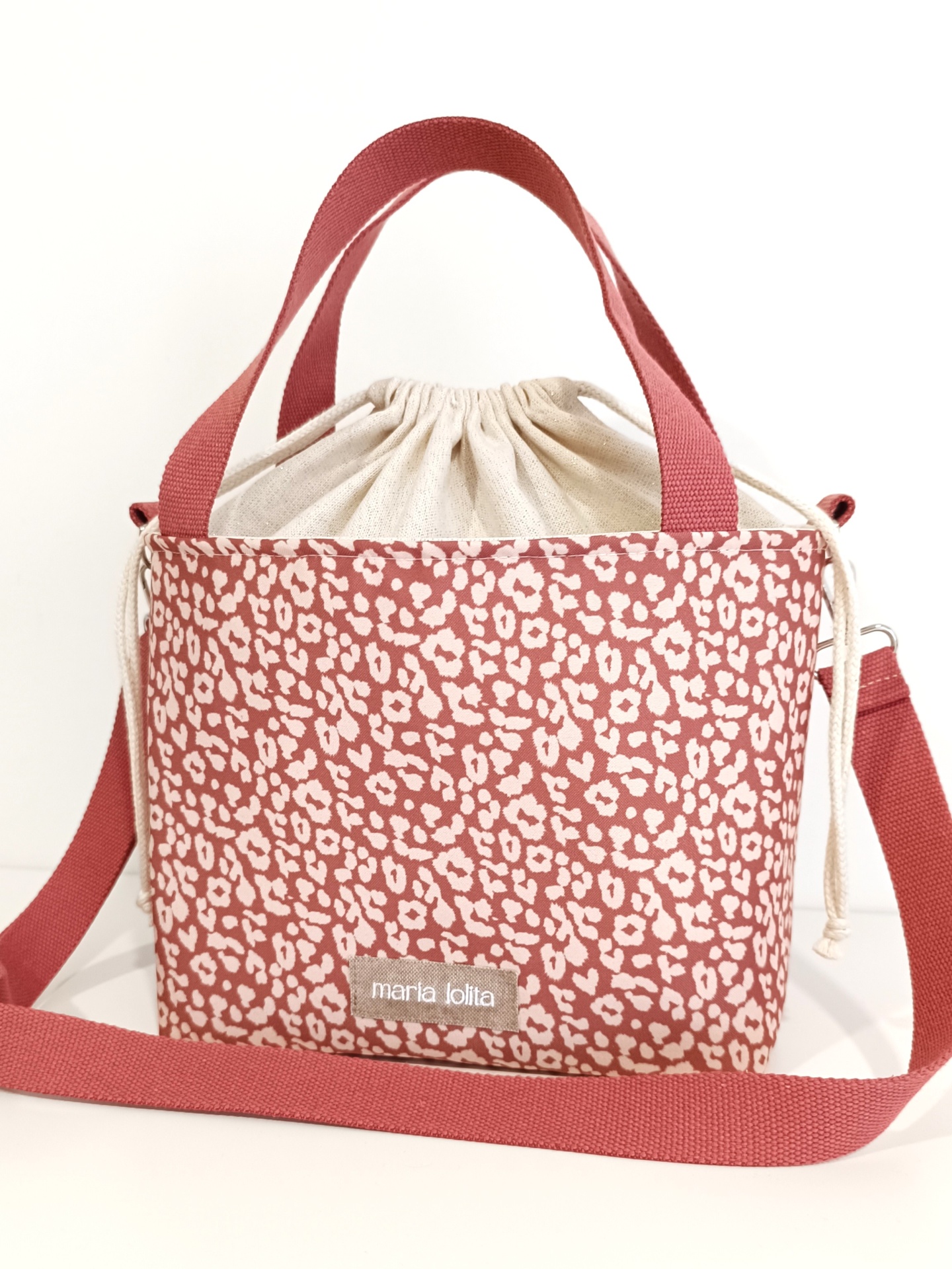 LANCHEIRA TÉRMICA CHITA BEGE COM ROSA VELHO