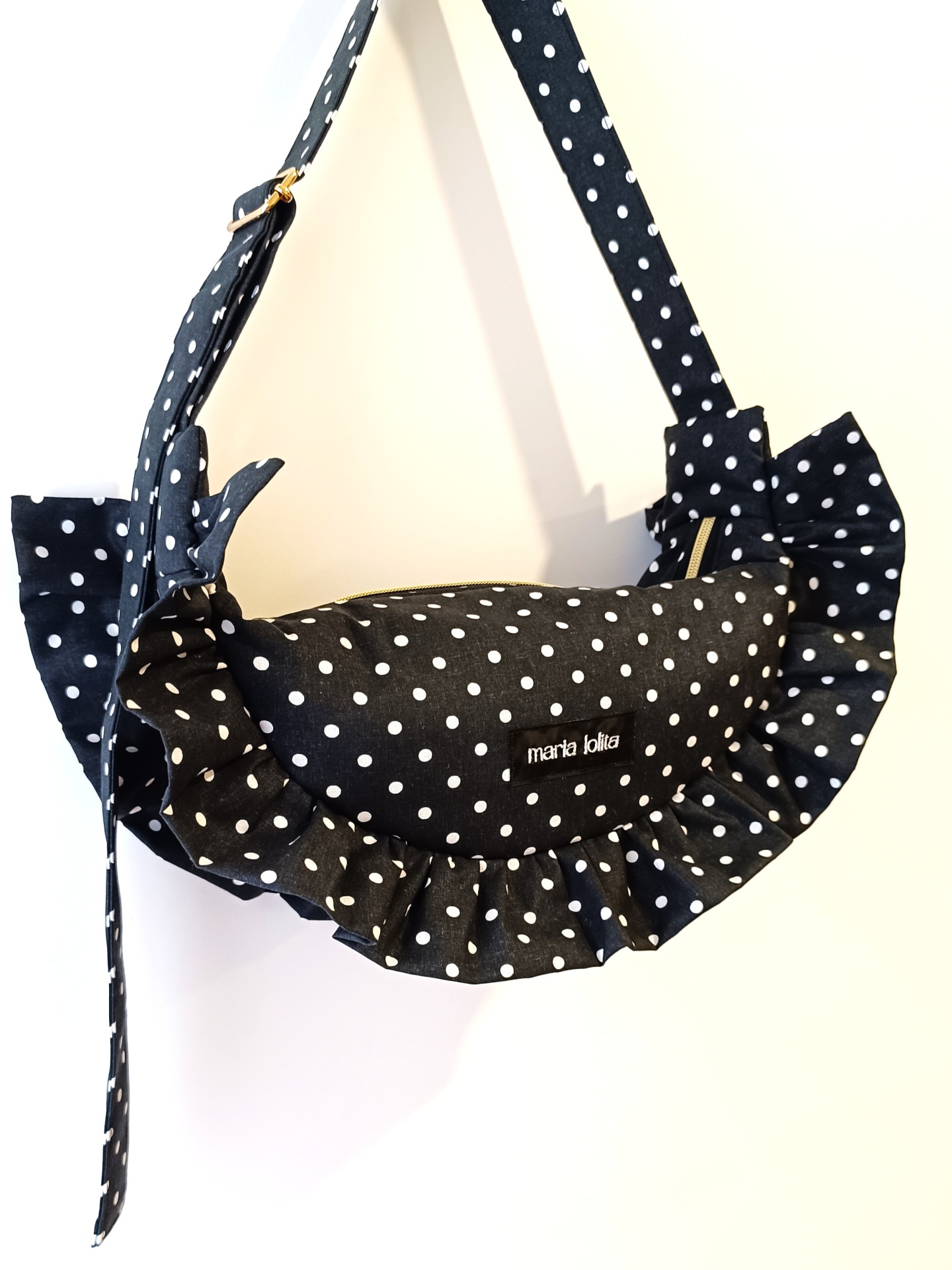 MALA OLÍVIA PRETO COM BOLAS