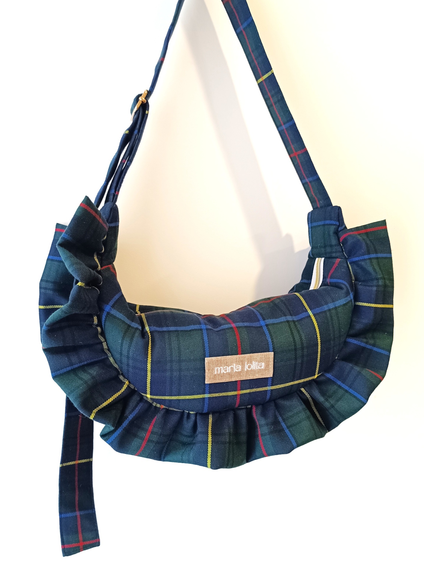 MALA OLÍVIA XADREZ ESCOCÊS VERDE