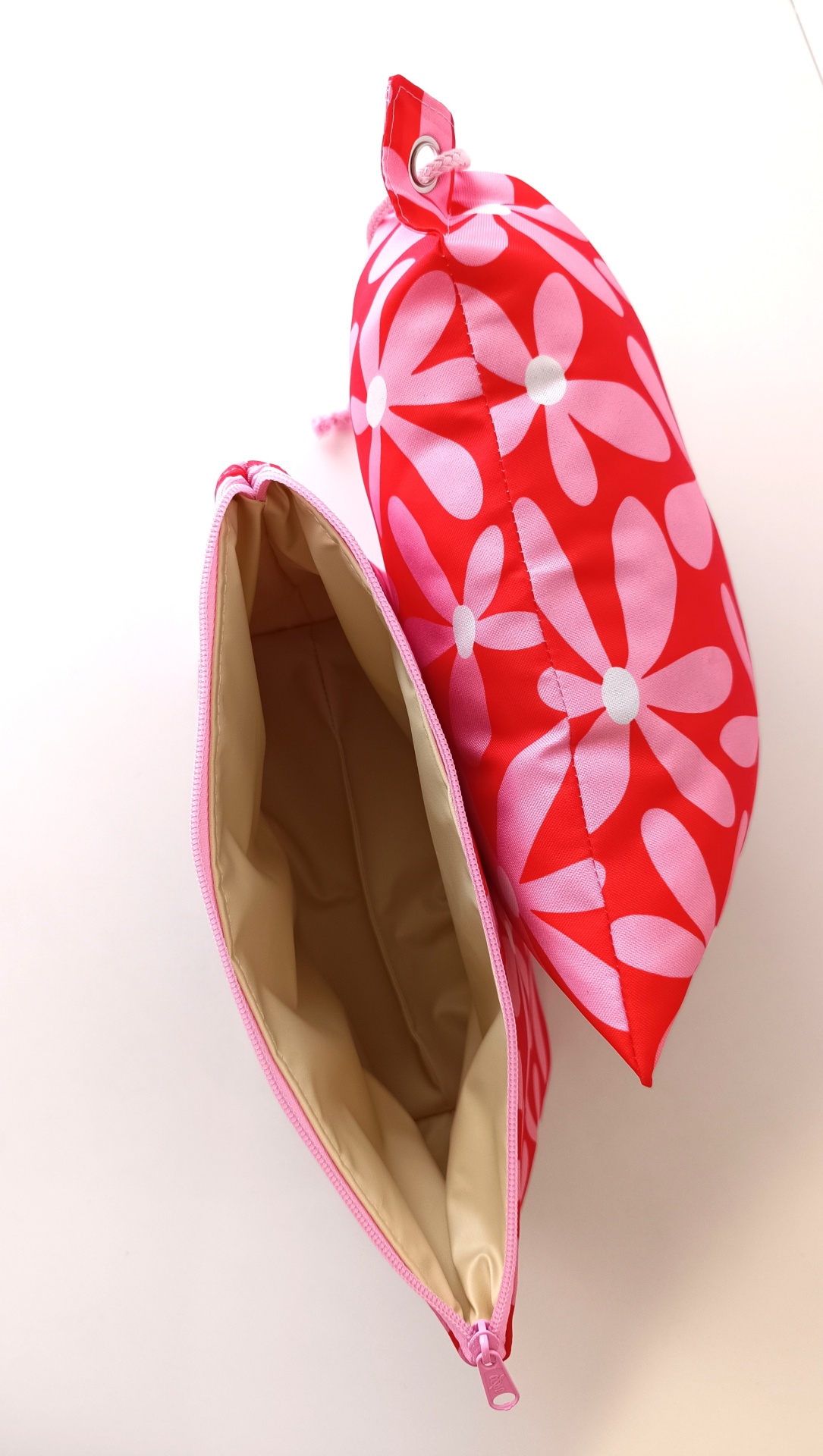 BOLSA TÉRMICA MALMEQUERES ROSA COM VERMELHO