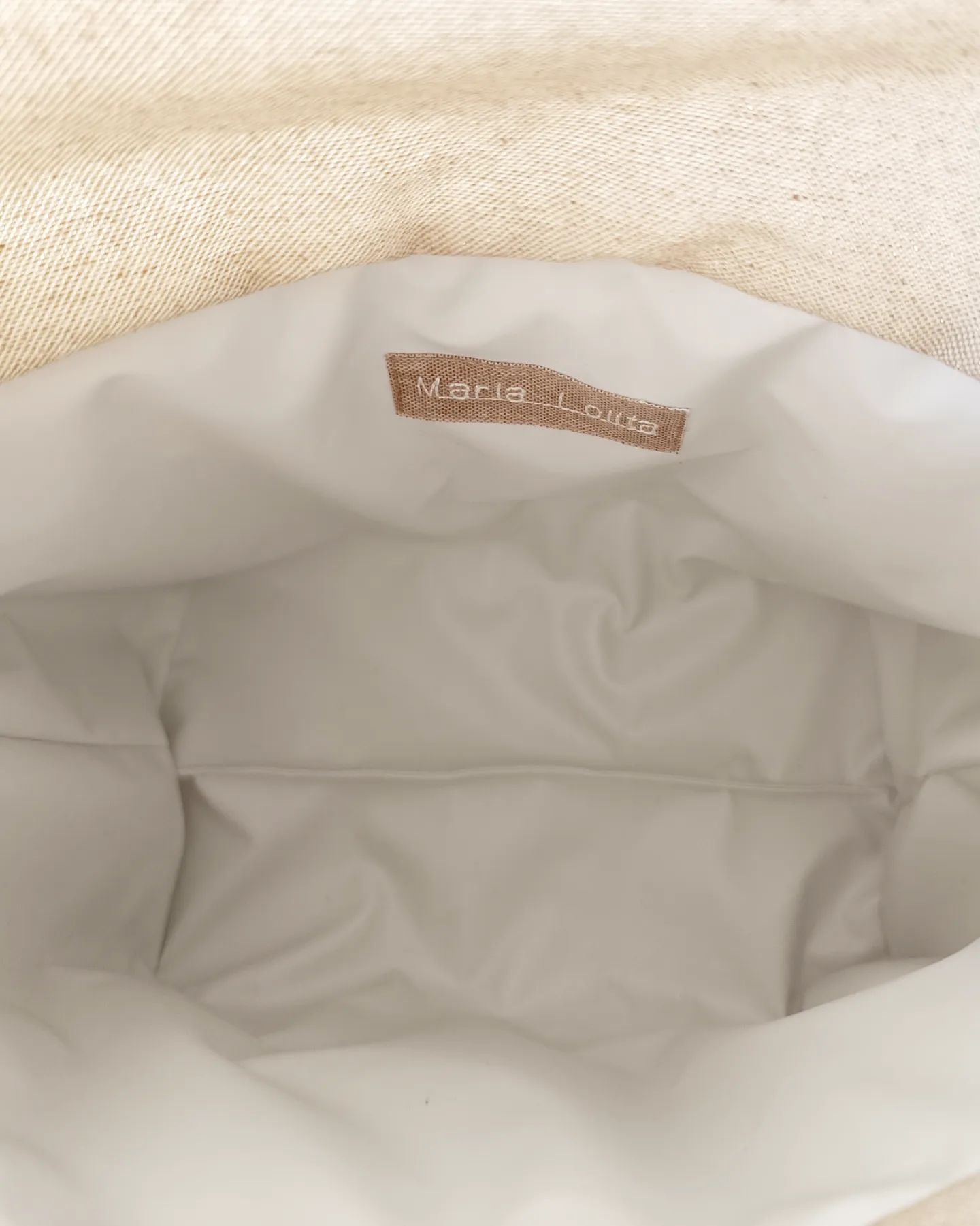 Lancheira térmica preto e linho bege + alças preto