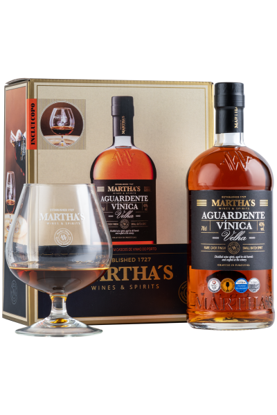 Martha's Aguardente Velha c/ copo balão
