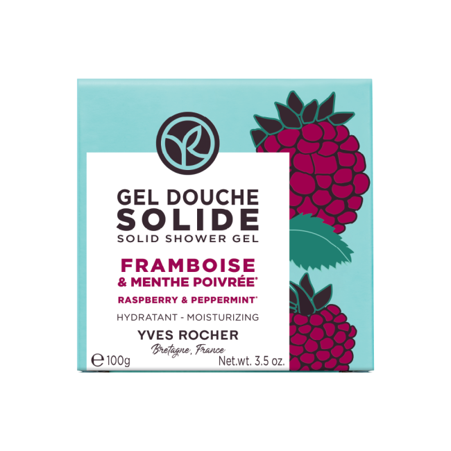 Yves Rocher | Gel Duche Sólido Framboesa & Hortelã-Pimenta 100g Yves Rocher | Gel Duche Sólido Framboesa & Hortelã-Pimenta 100g