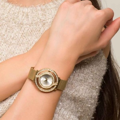 Relógio Golden Glitter