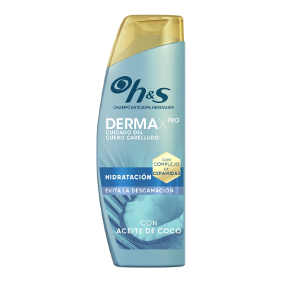 H&S | Champô Anticaspa DermaX Pro Hidratação com Óleo de Coco