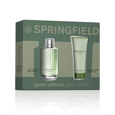 Springfield | Green Attitude Coffret para Homem: Eau de Toilette 100ml + After shave 75ml