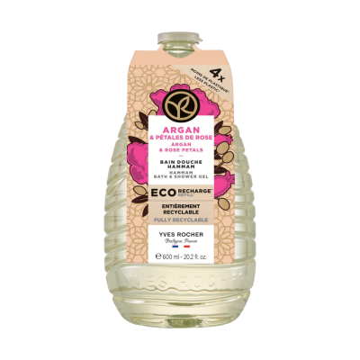 Yves Rocher | ECO-Recarga Gel Duche Argão e Pétalas de Rosa 600ml