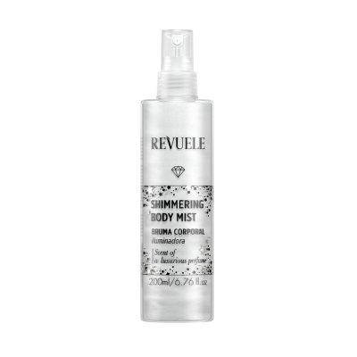 REVUELE | Bruma corporal cintilante prateado e iluminadora 200ml