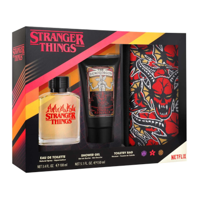 NETFLIX | Coffret Stranger Things: Eau de Toilette masculino 100ml + Gel Duche 150ml +  Bolsa