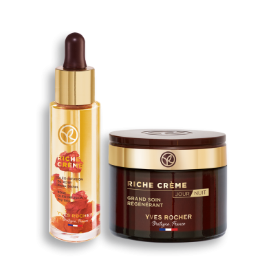 Yves Rocher | Riche Crème Conjunto Pele Regenerada: Infusão de Rosas 30ml + Creme Regenerador 75ml