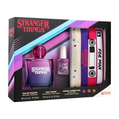 NETFLIX | Coffret Stranger Things: Eau de Toilette feminino 100ml + Verniz 10ml +  Bolsa