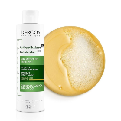 Champô Anti-Caspa Cabelo Seco Dercos 200ml