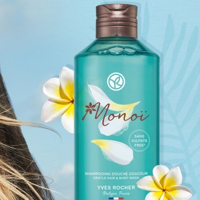 Yves Rocher | Champô Monoi Duche Suave 2 em 1 Corpo & Cabelo - 400ml Yves Rocher | Champô Monoi Duche Suave 2 em 1 Corpo & Cabelo - 400ml