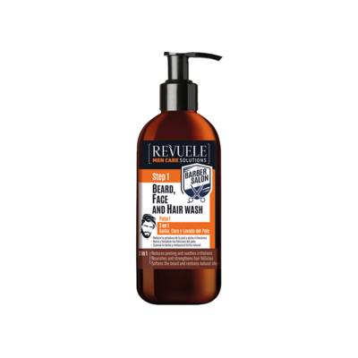 REVUELE | Gel 3 em 1 Barba + Cabelo + Rosto para homem 300ml