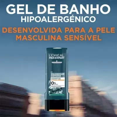 L'Oréal Paris | Gel de Banho Hipoalergénico para Homens 400ml