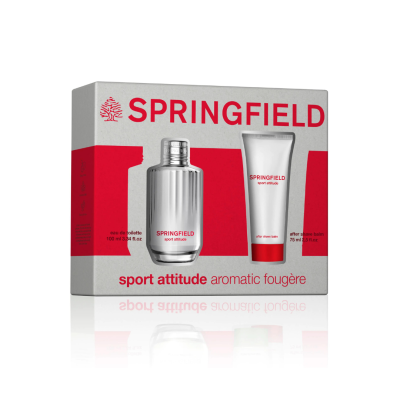 Springfield | Sport Attitude Aromatic Fougère Coffret para Homem: Eau de Toilette 100ml + After shave 75ml